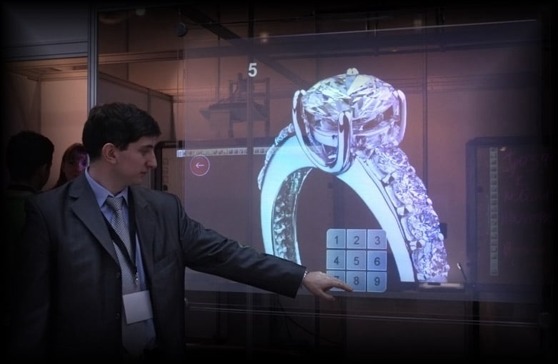 Rear projection touch